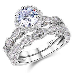 Women's 2.6Ct Brilliant Round Cut AAAAA CZ 925 Sterling Silver Engagement or wed